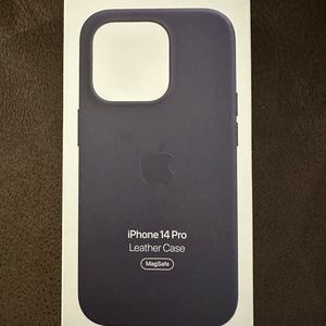 iphone 14 pro case leather purple